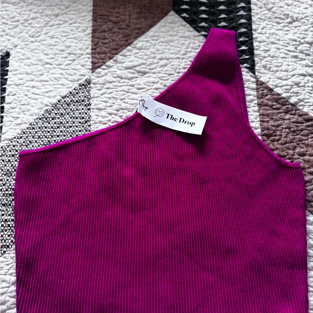 The Drop Women's One-Shoulder Top - Purple